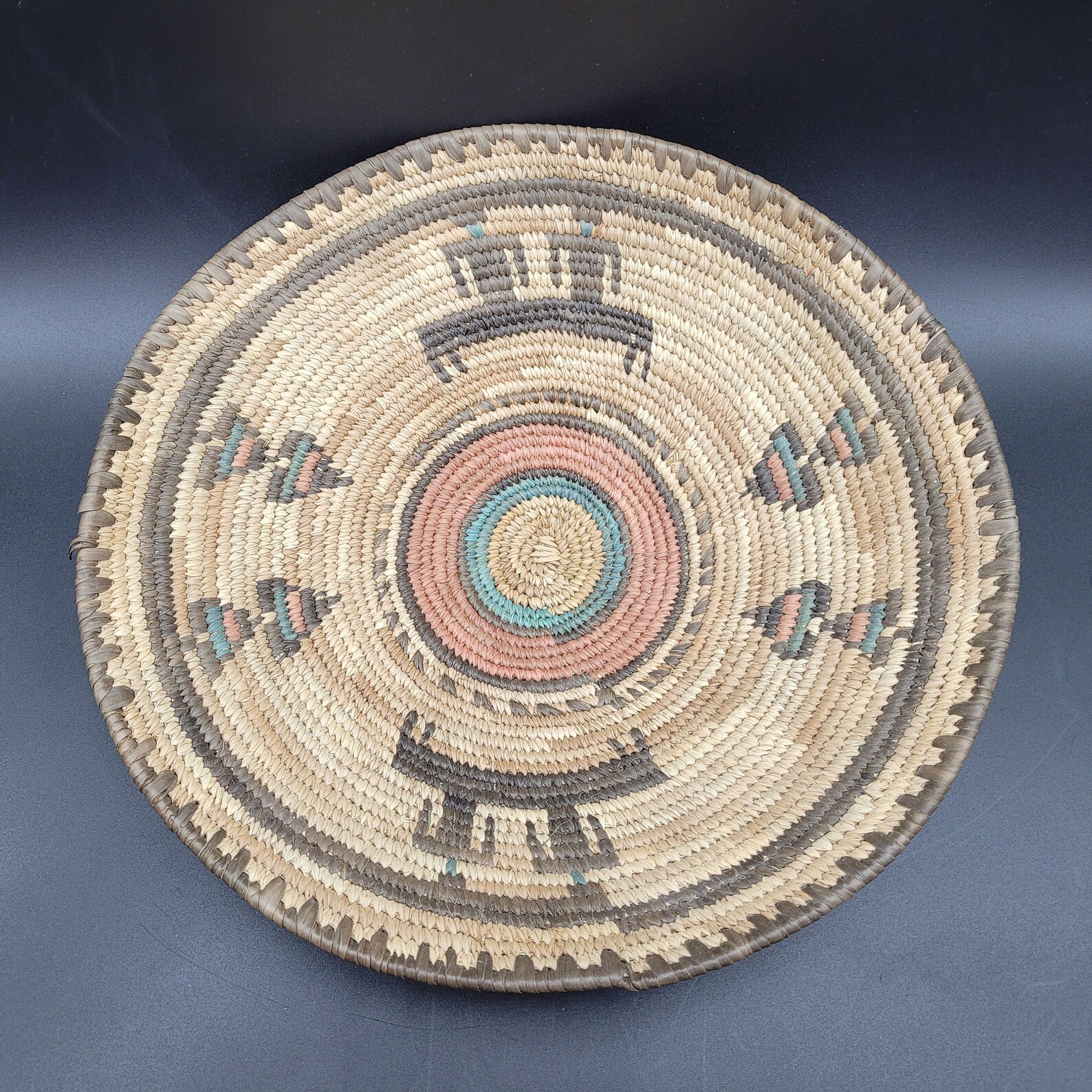 Vintage Native Basket Handmade Southwest Basket Gallery Etsy