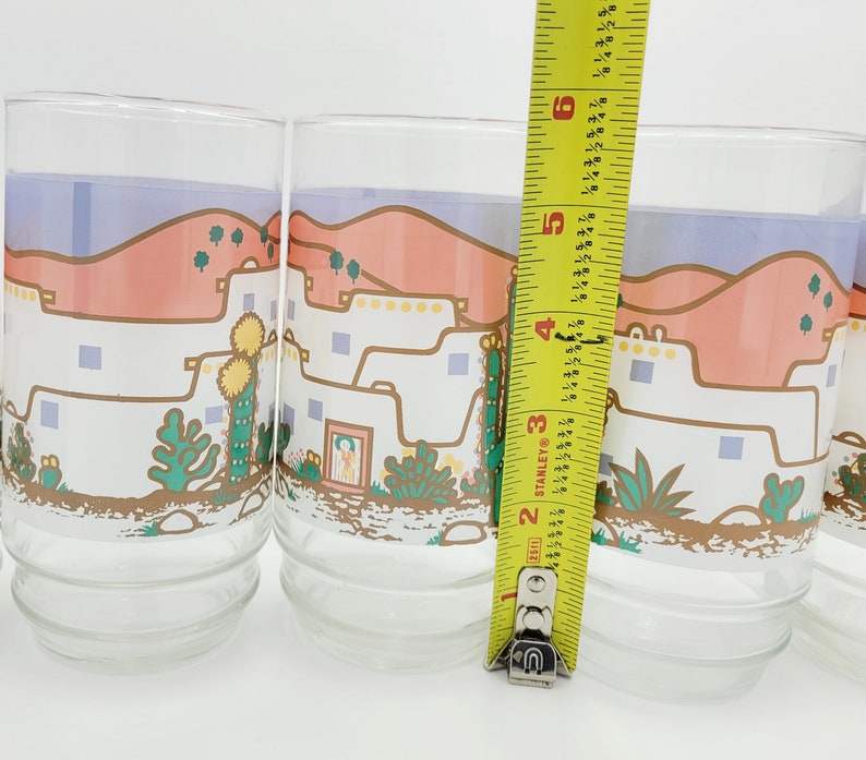 Boho Eclectic Kitchen Dining Decor Southwest Pueblo Vintage Southwest Drinking Glasses