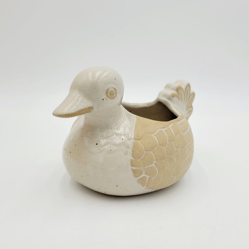 Lion/'s Valley Pottery Boho Eclectic Decor Vintage David Stewart Duck Mid Century Modern Planter