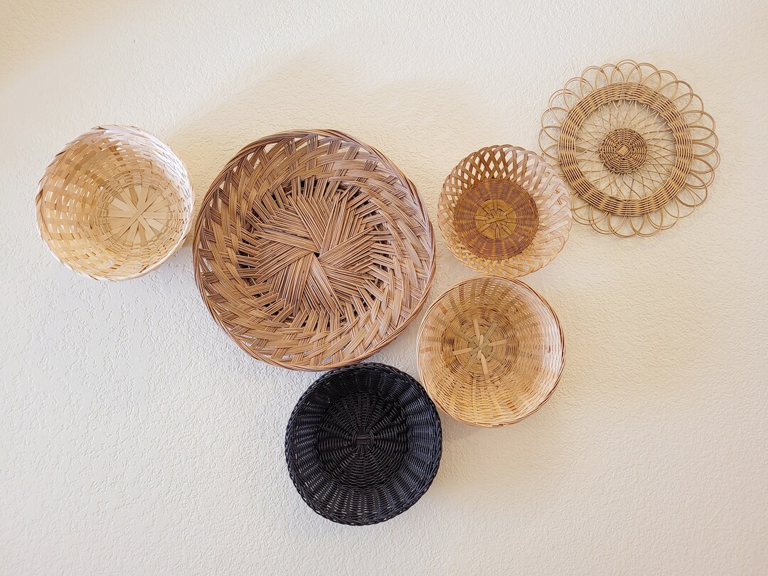 Vintage Boho Basket Wall Gallery Wall Eclectic Home Decor Etsy