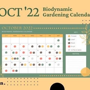 Biodynamic Calendar - Etsy UK