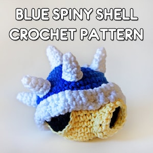 Blue Spiny Shell Crochet Pattern PDF - Kawaii Crochet, Video Game, Nerdy Amigurumi