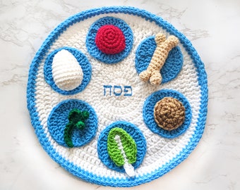Seder Plate Crochet Pattern - Passover Play Food