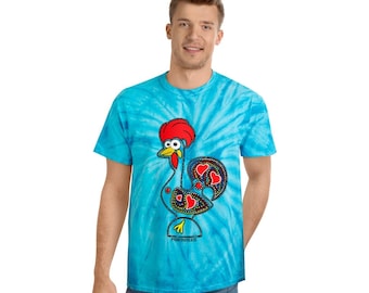 Rooster Tie-Dye Tee (Unisex)