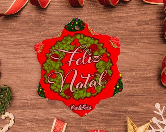 Feliz Natal Star Ornament