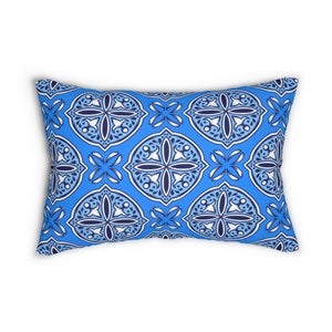 Azulejo Spun Polyester Lumbar Pillow