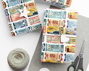 Portugal Travel Tickets Gift Wrap Paper
