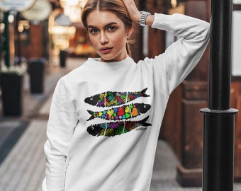Sardines Street Art Sweatshirt (Unisex)