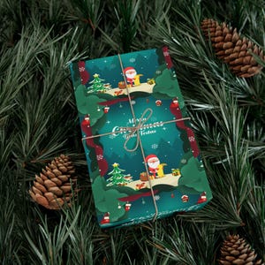 Boas Festas Merry Christmas Gift Wrap Papers, Carta da regalo per le feste, Imballaggi ecologici, Decorazioni Merry Christmas, Presentazione dei regali