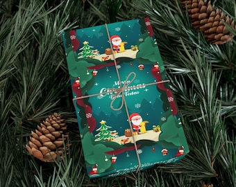 Boas Festas Merry Christmas Gift Wrap Paper