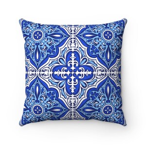 Azulejos Spun Polyester Square Pillow