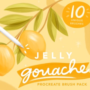 Jelly Gouache Brush Pack (10 Procreate Brushes)