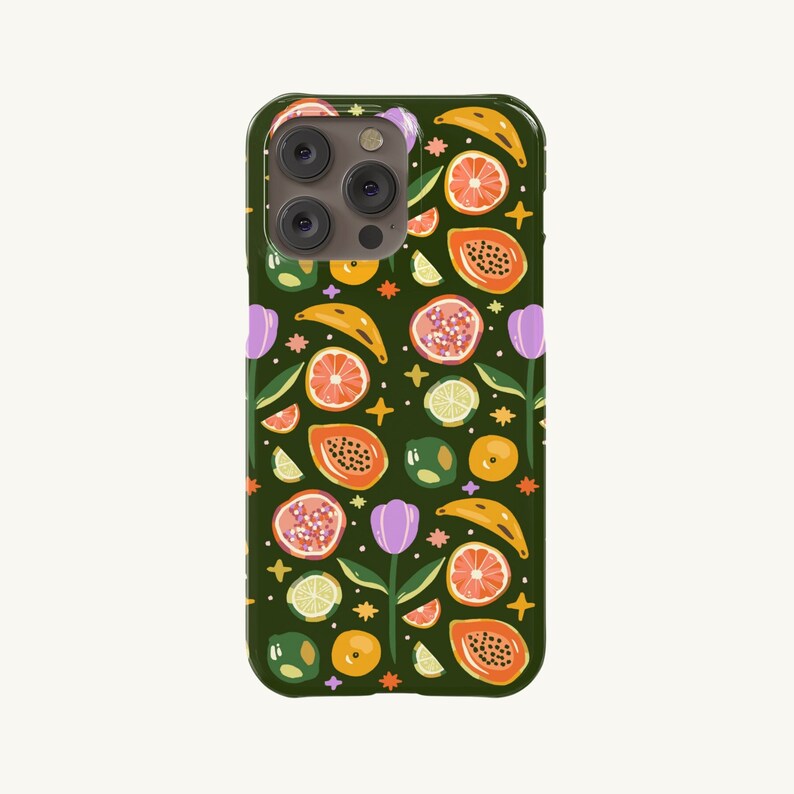 Fresh Fruit & Flowers iPhone Case 15, 15 Plus, 15 Pro, Pro Max, 14, 14 Pro, 14 Plus, 14 Pro Max image 1