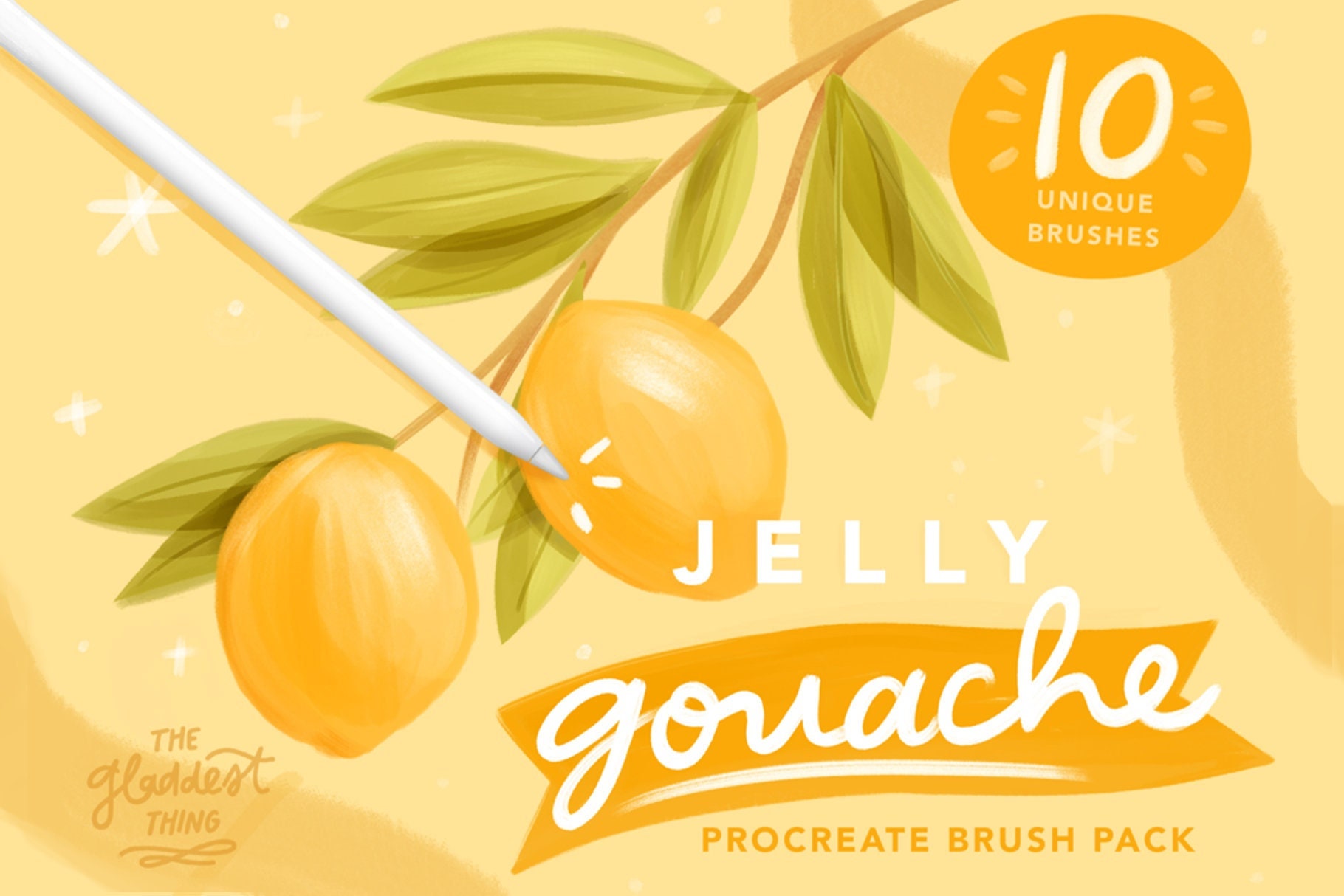 Jelly Gouache Procreate Brush Pack – 10 Creamy, Textured Paint Brushes