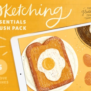 Sketching Essentials Brush Pack 5 Procreate Brushes image 1