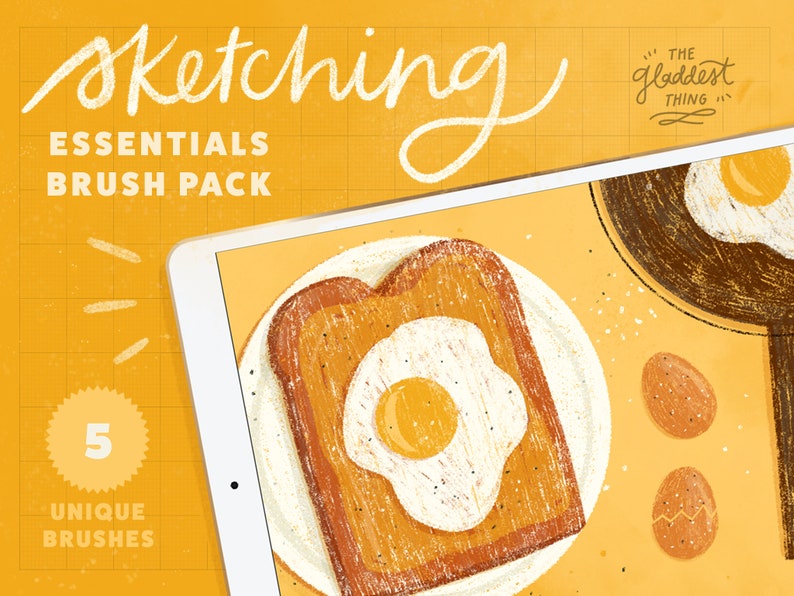 Sketching Essentials Brush Pack 5 Procreate Brushes image 1