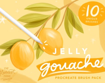 Jelly Gouache Brush Pack (10 Procreate Brushes)