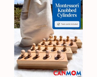 Blocs-cylindres à boutonnage Montessori. Puzzle éducatif en bois pour enfants d'âge préscolaire et jouet sensoriel, cadeau idéal pour les enfants