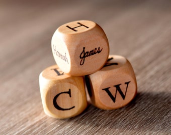 Personalized family dice / kids dice / personalized name dice / party gift / family gift