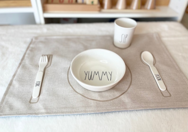 Montessori Placemat / Personalized Placemat Etsy