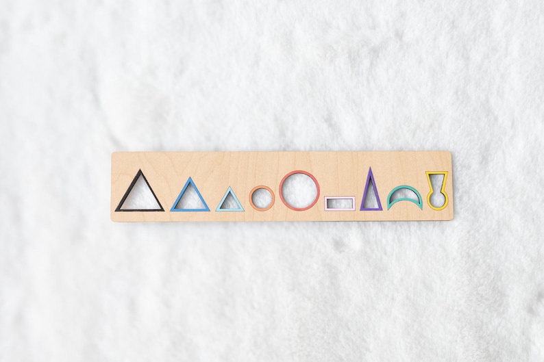 Color-Coded Wooden Montessori Grammar Stencil • 9 Parts of Speech Learning Tool • 9″ × 2″ • Canadian Wood • Duty & Tariff Free image 4