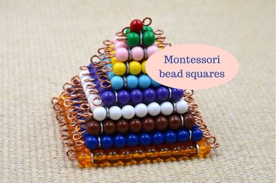 Kids Xmas Gift Montessori Math rning Toy 1-10 Square Root Counting Beads 