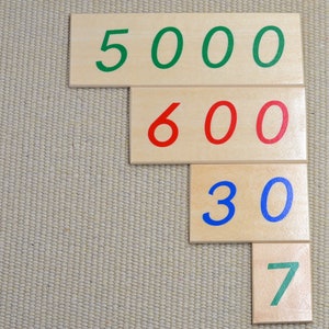 Numéro en bois Montessori, jouets d’apprentissage | Jouets Montessori | nombres montessori | | du système décimal | de jouets Montessori jouet d’apprentissage
