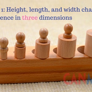 Montessori Knobbed Cylinder blocks / Preschool learning puzzle / Montessori sensorial toy / educational wooden puzzle / gift for children image 2