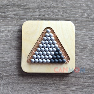 Montessori addition subtraction bead bars with wooden tray | Montessori math materials | Montessori toys | learning toy | homeschool