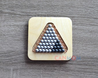 Montessori addition subtraction bead bars with wooden tray | Montessori math materials | Montessori toys | learning toy | homeschool