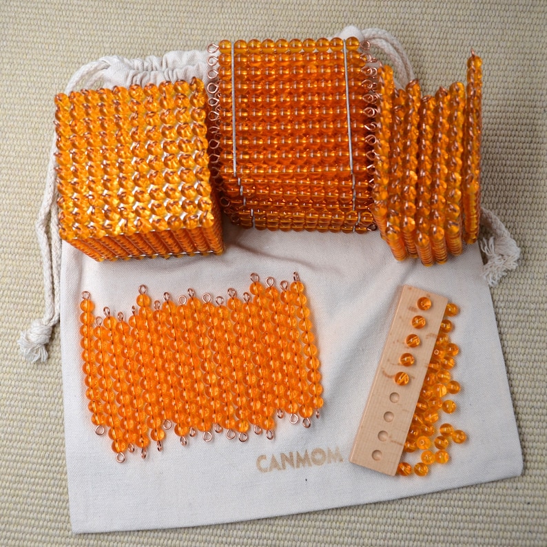 learn number place value set montessori math toy set etsy