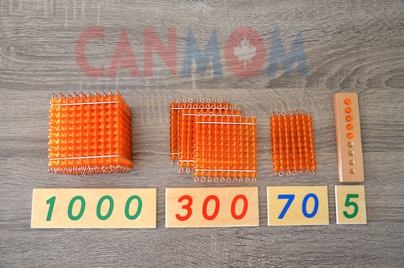 learn number place value set montessori math toy set etsy canada