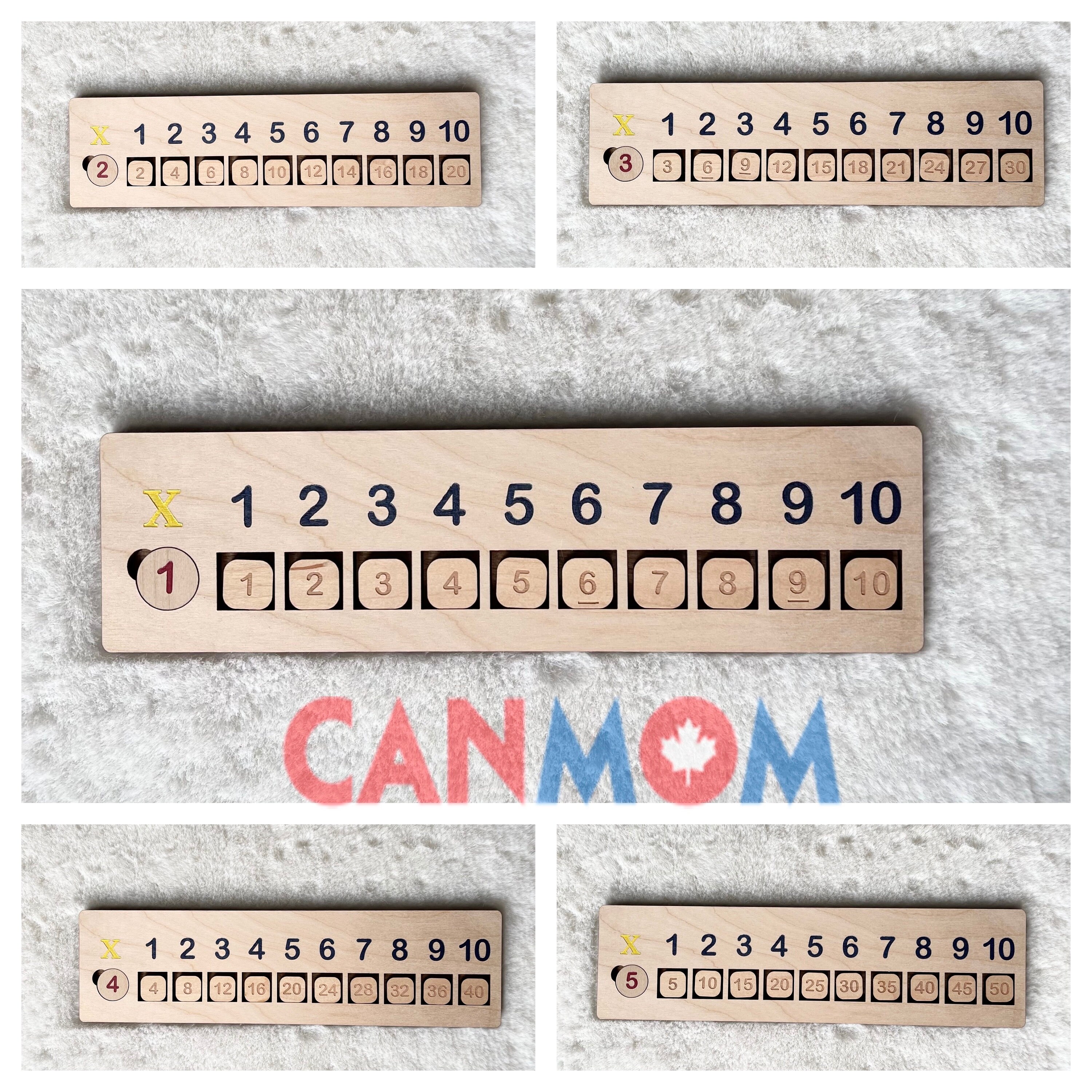 Montessori Multiplication Chart: Handmade Maple Wood Times Table - Etsy
