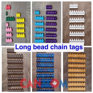 Montessori Perlenketten lang aus Holz Tags