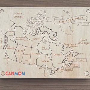 Canadian puzzle map English and French version | Carte du Canada