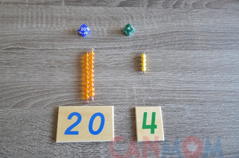 Montessori Double Digits Learning Place Value Math Set  Etsy