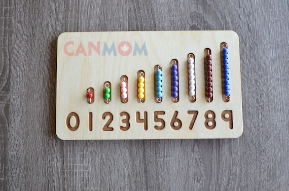 Montessori Math: Number Board with Bead Bars