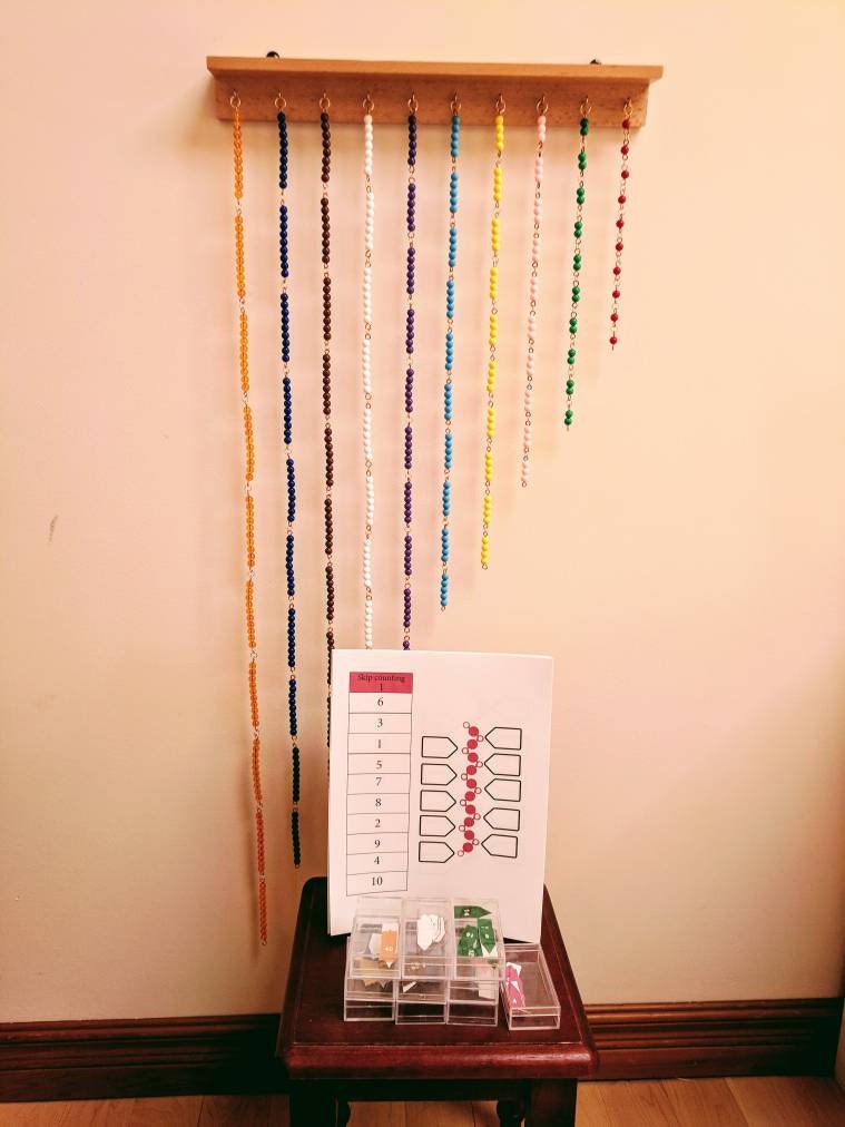 Math skip counting worksheet bundle / Montessori math | Etsy