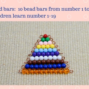 Montessori numbers bead bars | Montessori math materials | Montessori toys | preschool | gift for children | learning toy | homeschool