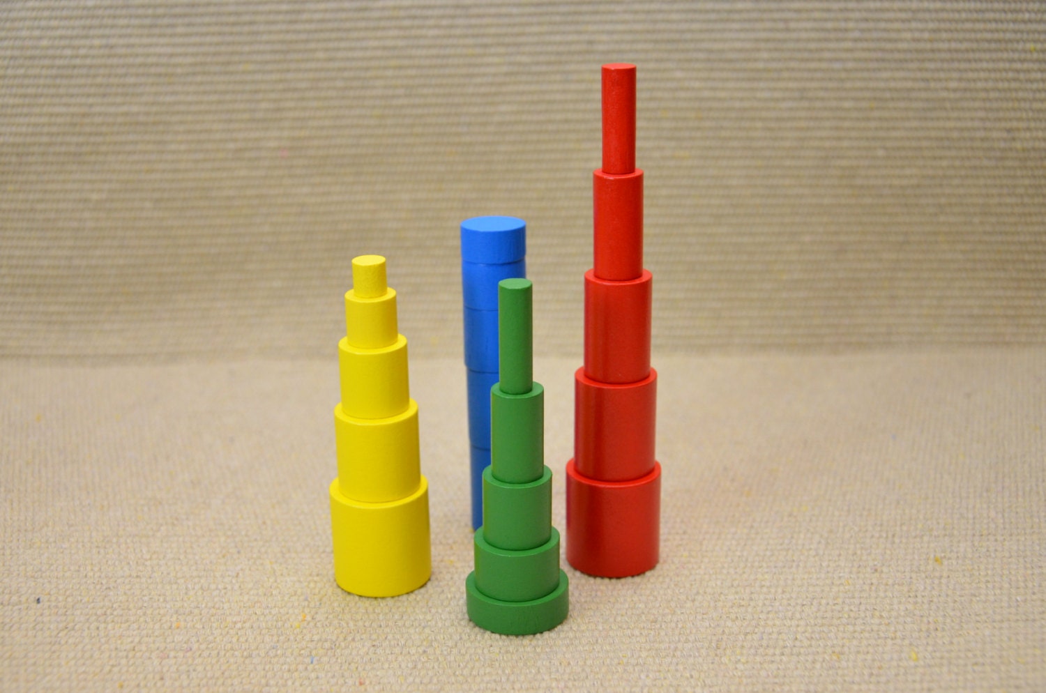 Montessori Wooden Educational Puzzle / Knobless Cylinders Set - Etsy Canada