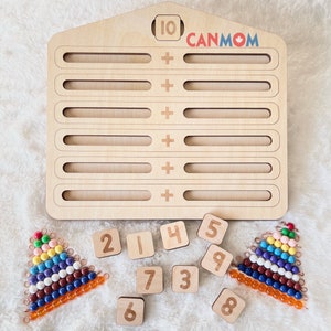 Montessori bead house and bead bars 1-10 | Montessori math materials | preschool | gift for children | homeschool
