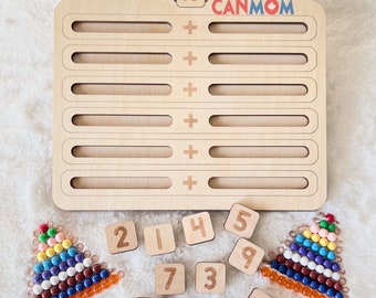 Montessori Bead House: Math Learning Toy with Bead Bars