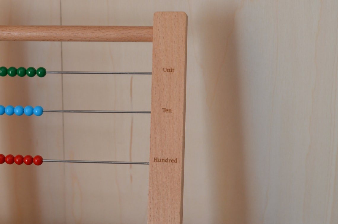 Montessori Small Bead Frame / Montessori Math Toys / Etsy