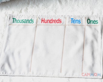 Montessori decimal system work mat / Montessori Mat