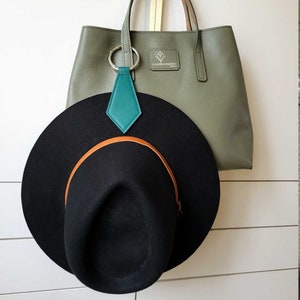 Leather Clip Hat holder for travel