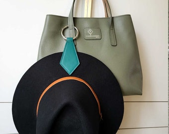 Leather Clip Hat holder for travel