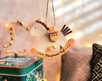 My first Christmas hanging leather rocking horse tree decoration