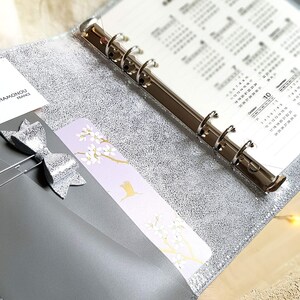 Planner cuir A5, couverture agenda en cuir, 6 anneaux, filofax, kikki K image 2