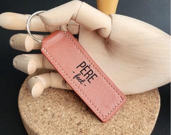 Personnalised leather keychain