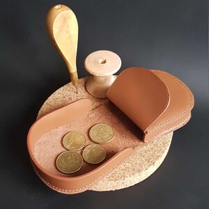 Clog wallet, horseshoe, bowl, gift for men, leather gift image 2